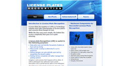 Desktop Screenshot of licenseplatesrecognition.com