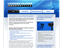 Tablet Screenshot of licenseplatesrecognition.com